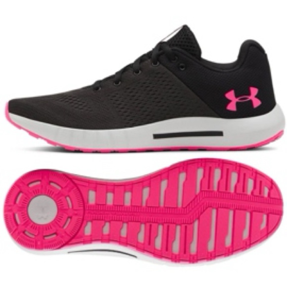Under Armour Micro G Pursuit Running Shoes - Black & Pink